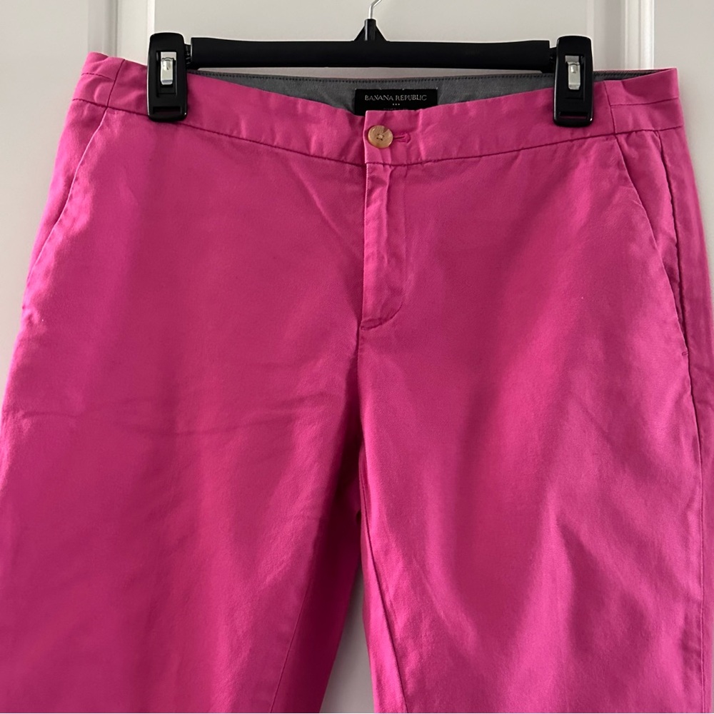 Banana Republic Womens Hampton Fit Pink Cotton/Spandex Pants Size 6 - Picture 7 of 7